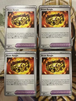 4x Brave Bangle 080/086 Pokemon White Flare Regular English - PLAYSET - NM/M 🔥 - Image 1