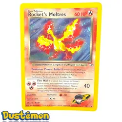Pokemon TCG Rocket's Moltres Gym Heroes 12/132 Holo Unlimited Holo Rare - Image 1