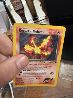 Pokemon TCG Rocket's Moltres Gym Heroes 12/132 Holo Unlimited Holo Rare - Image 3