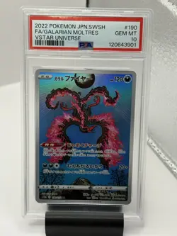 2022 Pokemon Galarian Moltres FA VSTAR Universe 190/172 PSA 10 GEM MINT - Image 1