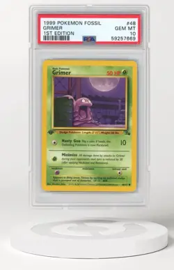 FIRST EDITION PSA 10!!! Pokemon TCG Grimer Fossil 48/62 - Image 1