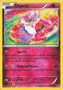 Pokemon TCG Phantom Forces Diancie Reverse Holo Rare 71/119 P/HP - Image 1