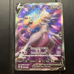 Mewtwo v SWSH229 Black Star Promo Full Art Holo Pokemon Go 2022 - Image 1