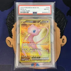 PSA 8 NEAR MINT 2023 Pokemon EN-151 MEW EX #205 Hyper Secret Rare Full Art - Image 2