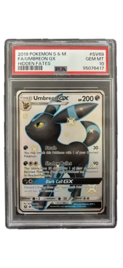 2019 Pokemon Sun & Moon Umbreon GX FA Hidden Fates SV69/SV94 PSA 10 Gem MT - Image 1