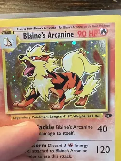 Blaine’s Arcanine #1 Holo Rare - 2000 Pokemon Card Gym Challenge - WOTC Vintage - Image 3