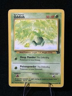 Pokemon Oddish 63/82 Team Rocket WOTC Vintage TCG Card MP - Image 1