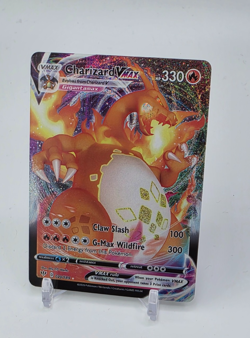 Custom SPARKLING HOLO Charizard VMax Card Card READ DESCRIPTION BELOW - Image 1