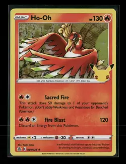 Ho-Oh 001/025 Celebrations Holo Pokemon Card NM - Image 1