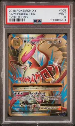 PSA 9 Pokemon XY Mega Pidgeot EX Evolutions Mint Card #105 - Image 1