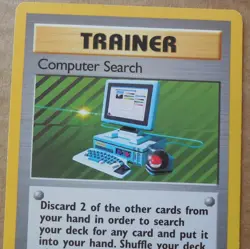 Computer Search 71/102 Rare Non-Holo Base Set Pokemon Trainer Card MP - Image 2