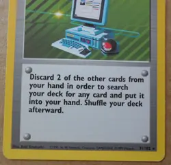 Computer Search 71/102 Rare Non-Holo Base Set Pokemon Trainer Card MP - Image 3