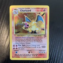 Pokemon TCG Charizard Base Set 2 Holo Rare Card 4/130 MP - Image 3