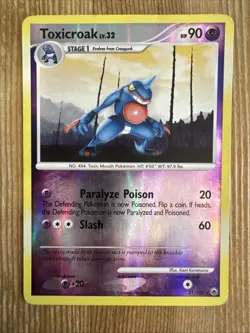 Toxicroak 31/100 Reverse Holo Rare D&P Majestic Dawn - Pokemon Card - HP - Image 1