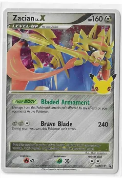 Zacian LV.X - SWSH135 - Pokemon Sword & Shield Promo Ultra Rare Holo Card NM - Image 1