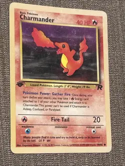 Charmander 50/82 Team Rocket 1st Edition Pokemon Card TCG Common Lightly Played - Image 1
