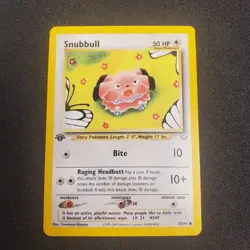 Pokemon TCG Snubbull Neo Revelation 55/64 Regular 1st Edition Common Card - Image 1