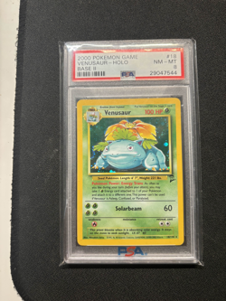 Venusaur 18/130 Base Set 2 2000 Holo Rare WOTC Pokemon Card TCG PSA 8 - Image 1