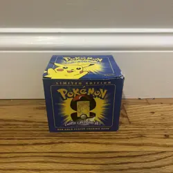 Pokemon Burger King 23k Gold Plated Trading Card PIKACHU In blue Box - Image 2