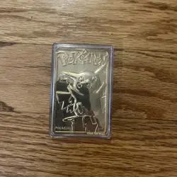 Pokemon Burger King 23k Gold Plated Trading Card PIKACHU In blue Box - Image 5