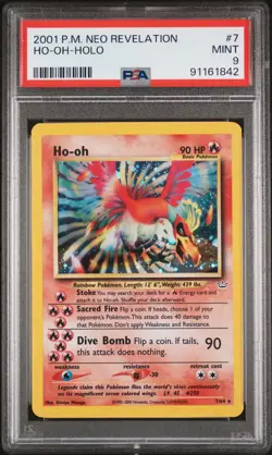 PSA 9 Ho-Oh 7/64 Holo Rare Neo Revelation Pokemon TCG Card WOTC MINT - Image 1