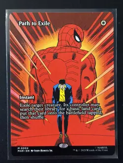 Path to Exile - BORDERLESS SOURCE MATERIAL MTG Marvel's Spider-Man Et - Image 1