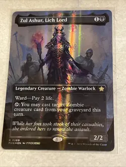Zul Ashur, Lich Lord (Borderless) (Mana Foil) Foundations Foil NM - Image 1
