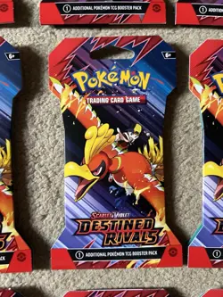 RARE Pokemon Scarlet and Violet Destined Rivals Sleeved Booster Pack Bundle 10X! - Image 3
