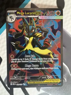 Mega Lucario EX 160/132 Ultra Rare Holo Mega Evolutions Full Art Pokemon TCG NM - Image 1