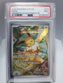 👀Pokemon Eevee PSA 9 MINT Prismatic Evolutions Promo #173 - Image 1