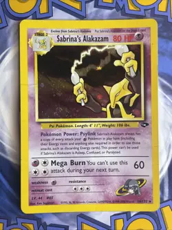 2000 SABRINA'S ALAKAZAM 16/132 GYM CHALLENGE HOLO RARE POKEMON TCG HP/DMG - Image 1