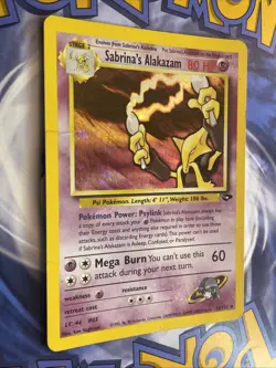 2000 SABRINA'S ALAKAZAM 16/132 GYM CHALLENGE HOLO RARE POKEMON TCG HP/DMG - Image 2