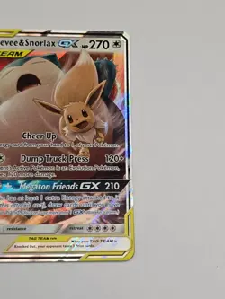 Pokemon Eevee & Snorlax GX 120/181 Sun and Moon Team Up Tag Team Edition - Image 2