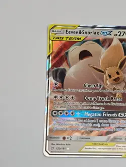 Pokemon Eevee & Snorlax GX 120/181 Sun and Moon Team Up Tag Team Edition - Image 3