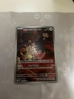 Team Rockets Meowth Destined Rivals Illustration Card 203/182 NM Condition - Image 1
