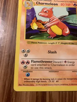 CHARMELEON - 24/102 - Base Set Pokemon TCG Card Vintage 1999 - Image 3
