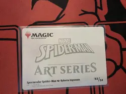 Spectacular Spider-Man (Black) Art Card 52/54 MTG Marvel's Spider-Man (AASPM) - Image 2