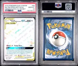 Hidden Fates Moltres Zapados Articuno GX Tag Team Rainbow Rare Card 69/68 PSA 10 - Image 3