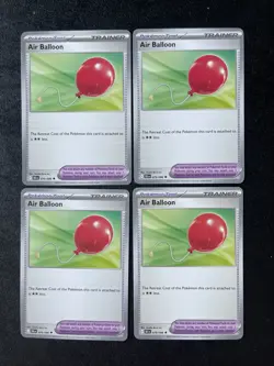 4x Air Balloon 079/086 Pokemon Card Lot Black Bolt English - PLAYSET - Unplayed - Image 1