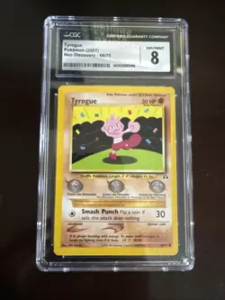 CGC 9 MINT Tyrogue Neo Discovery 2001 Pokemon Card 66/75 - Image 1