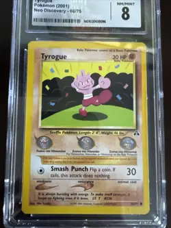 CGC 9 MINT Tyrogue Neo Discovery 2001 Pokemon Card 66/75 - Image 2