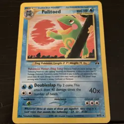 Politoed Pokemon Card 8/75 Holo Rare Great Condition - Image 5