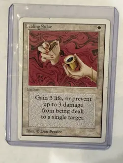 Magic: The Gathering MTG Unlimited Edition Healing Salve LP - Image 1