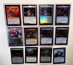 LOT of 12 MTG Magic The Gathering Spiderman Foil & Regular Mythic Spider-Man - Image 1