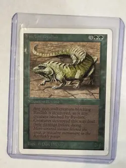 Magic: The Gathering MTG Unlimited Edition Thicket Basilisk LP - Image 1