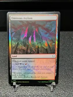NM Foil Ominous Asylum, MTG, Marvel's Spider-Man, Magic the Gathering, 181 - Image 1