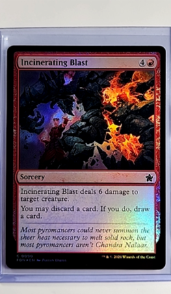 2024 MTG Magic The Gathering FDN Foundations Foil #90 Incinerating Blast - Image 1
