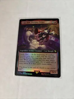 Cait Sith Fortune Teller Extended Art Foil Final Fantasy MTG 0151 Rare NM - Image 1