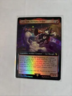 Cait Sith Fortune Teller Extended Art Foil Final Fantasy MTG 0151 Rare NM - Image 2