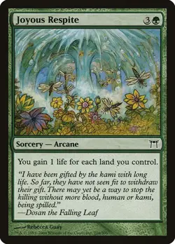 Joyous Respite 2x FOIL CHK MTG Champions of Kamigawa Common NM green - Image 1
